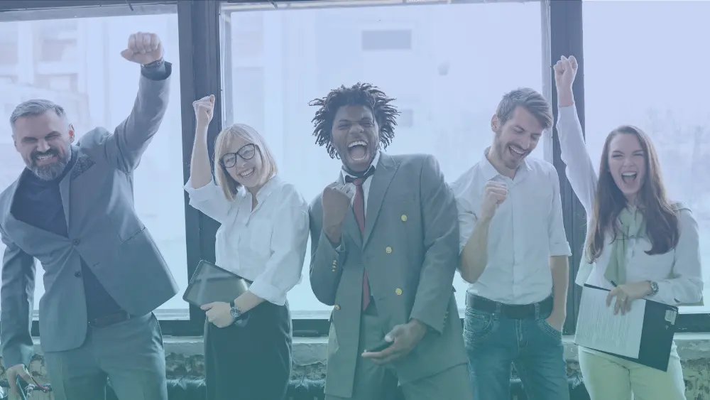 Front-line manager celebrating small victories with team